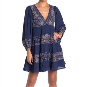 Free People My Love Mini Dress, NWT, Indigo Blue